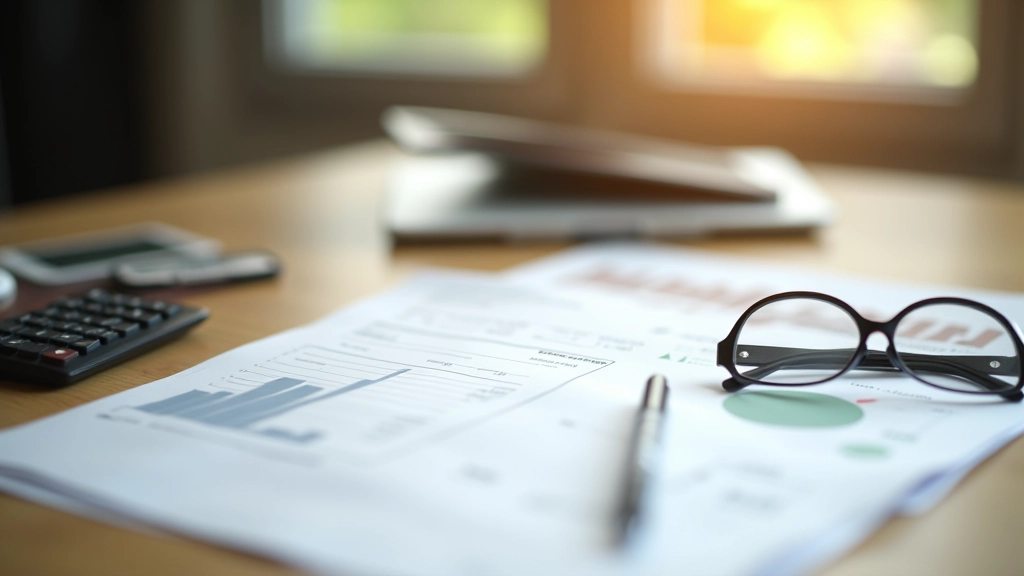 Arbeitsplatz mit Wirtschaftszeitungen, Analysen und Finanzberichten